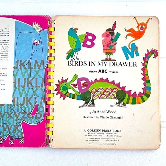 Birds in my drawer: Funny ABC rhymes By Jo Anne Wood 1971 - Picture 3 of 4